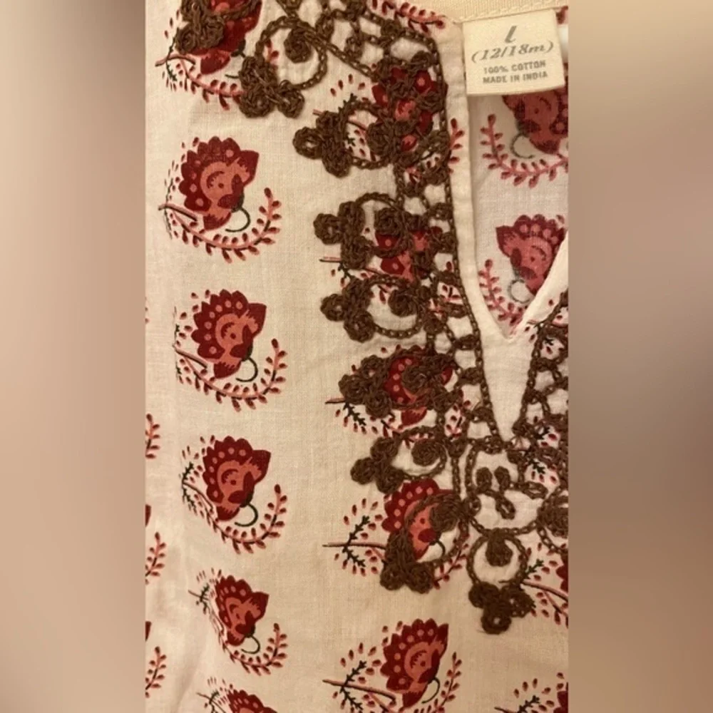 Peek Little Peanut Cotton Floral Top 12-18M